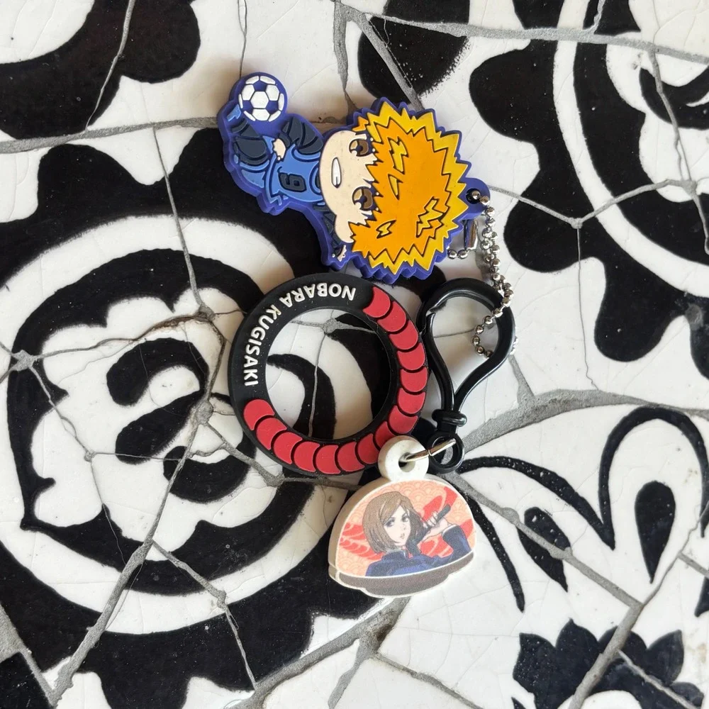 Jujutsu Kaisen Nobara Kugisaki Kura Sushi‎ & Blue Lock Rensuke Kunigami Keychain